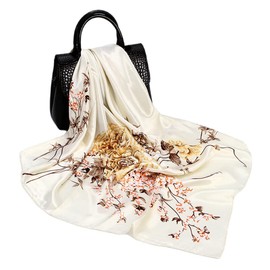 FAIRYGATE Seidentuch Damen Seide Leicht Seidenschal Bandana Halstuch Damen Kopftuch Elegante Schal Tuch Geschenk für Frauen 77009