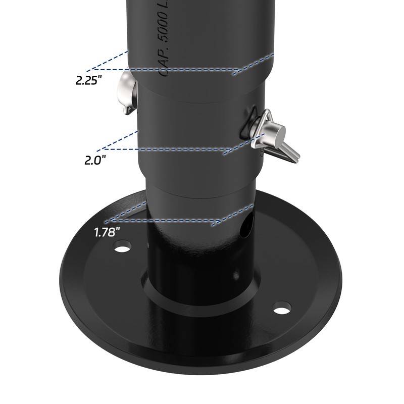 TOWKING 5000 lbs 15" Lift Side Wind A Frame Trailer