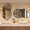 Dorlicecass Irregular Wall Mirror - Wall Mirrors Decorative 20"x36" Black