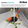 KRAUS WasteGuard 1/2 HP Continuous Feed Garbage Disposal with Ultra-Quiet