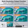 4K@60Hz HDMI Splitter 1 in 4 Out,Dual Power Supply DC5V1A+USB-C