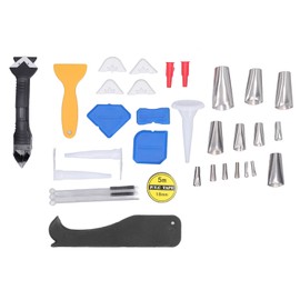 Caulking Finishing Tool Kit Stainless Steel Silicone Sealant Caulk Grout Remover Scraper