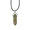 VIE VIE Double Point Pencil Pendant, Black String (Unakite)