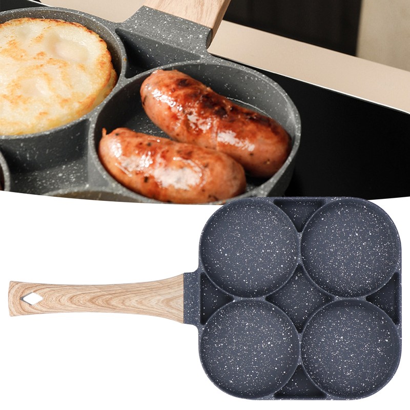 4 Hole Egg Frying Pan 18cm Nonstick Pancake Pan Breakfast