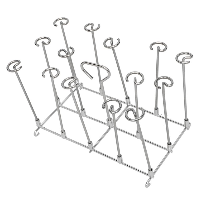 Fryer Skewer Stand Uniform Cooking Rust Resistance Stainless Steel Vertical