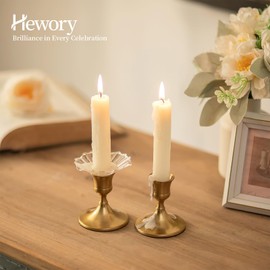 Hewory Glass Bobeches for Candlestick Holders: 12 Pcs Ribbed Candle Drip Protectors Candle Rings for Tapers, Candle Drip Catcher for Candle Stick Holder for Wedding Party Church Home (Scallop, Clear)
