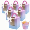 YankMooM 15 Pcs Single Cupcake Boxes,Individual Gradient Color Cupcake Boxes