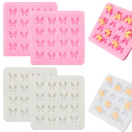 4 Pack Mini Butterfly Jewelry Resin Silicone Molds, Earring Silicone Mold for Epoxy Resin Jewelry, Small Silicone Molds Butterflies for Crafts