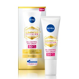NIVEA Luminous 630 Even Glow Day Cream, Oil Control, SPF50, 10ml