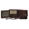 Greenburry Geldbörse zum Umhängen Leder Geldbeutel braun | 14x10,5x2,5cm