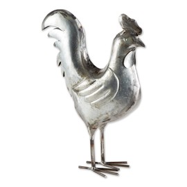 DII Galvanized Metal Collection Farm Animal, Rooster, 13x4x17, Iron