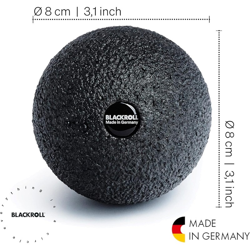 Black Roll, Made in Germany, Lightweight, Stretch Ball, Black, Genuine