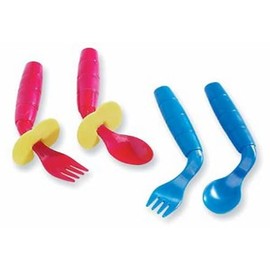 EasieEaters Curved Utensils - Left-Handed w/Shield