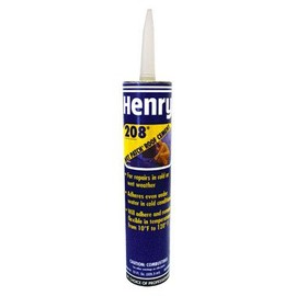 Henry HE208104 208 Wet Patch Roof Leak Repair Cement, 10.1 oz Cartridge, Black (Pack of 12)
