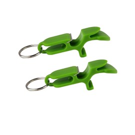 Beer Shotgun tool bottle opener keychain - 2 pack - Green - beer shotgunning tool - great for parties, party favors, gift, drinking accessories