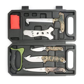 MOSSY OAK Hunting Field Dressing Kit - Portable Butcher Game Processor Set (8-piece)