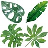 GORGECRAFT 4Pcs Palm Leaves Window Clings 16cm Monstera Leaf Window