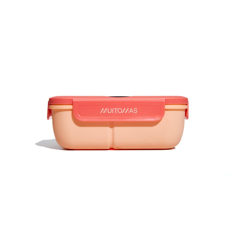 Muitomas, Lunchbox 1100 ml, Lunchbox mit Besteck und drei Innenfächern,