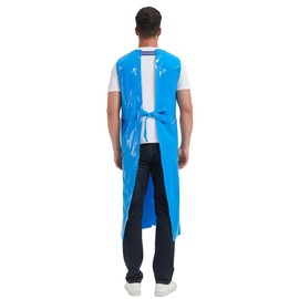 Nanxson Unisex Waterproof Apron Lightweight TPU Work Coat Work Apron for Kitchen, Industry, Cleaning CFS0012, blue