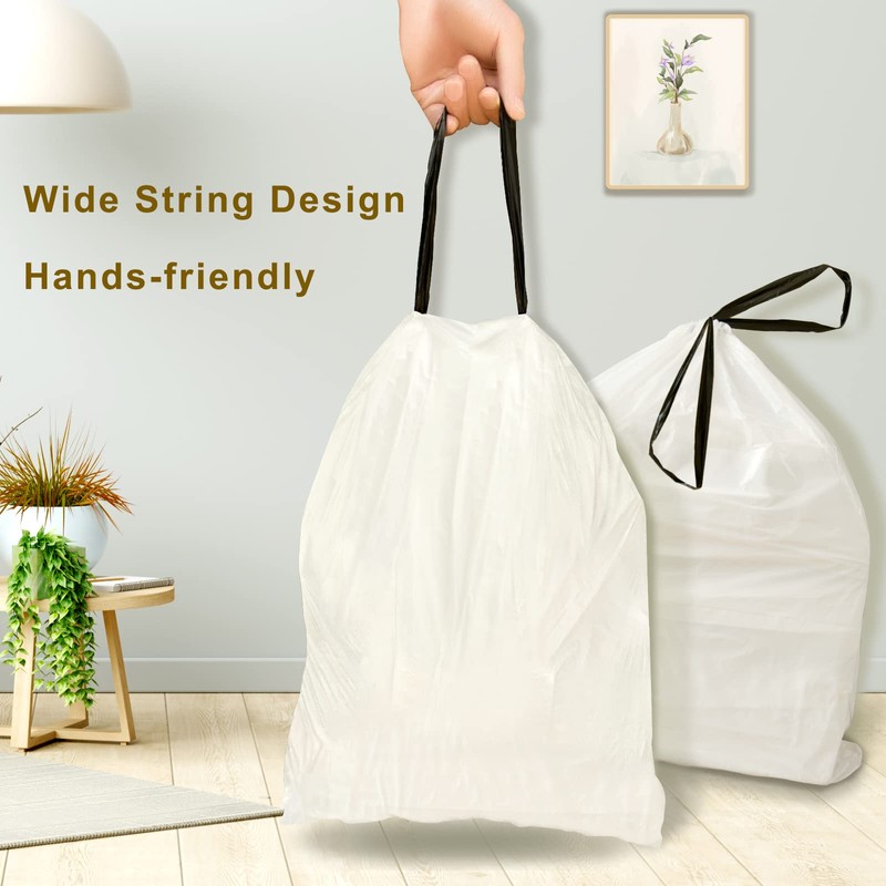 LEAMOO 8 Gallon Drawstring Trash Bags