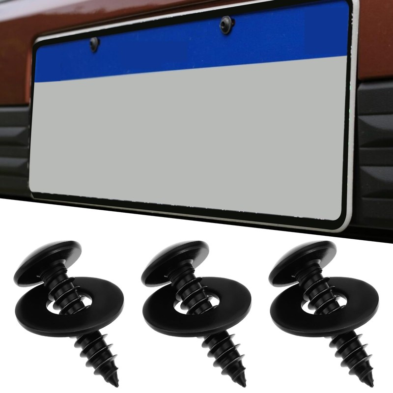 ECSiNG 5 Set License Plate Fixing Screw Set Compatible with