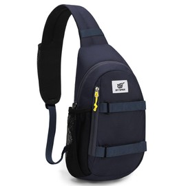 SKYSPER Sling Bag Anti-Theft RFID Crossbody Bag Travel Cross Body Backpack Shoulder Hiking Sling Daypack(Navyblue)