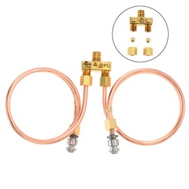 SURIEEN 3/16 Propane Copper Pilot Tube with 2065641 Pilot Valve, Bendable Propane Regulator Copper Pilot Tube 3/16" O.D X 20", Fit for Range Oven Pilot Burner