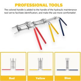 3 Pcs/Set Hydraulic Cylinder Piston Repair Seal Kit,Hydraulic Seal Installation Tools, U-Cup Rod Seal Installation Tool Kits Upgraded Seal Twistor Install Tool Set Universal J05321