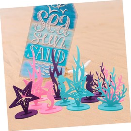 HOLIDYOYO 12pcs Seahorse Felt Ornament Ocean Mermaid Party Decorations Ocean Theme Decoration Felt Cloth