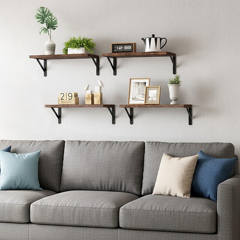 Fixwal Floating Shelves for Wall, Wood Wall Mounted Shelves for