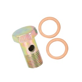 Partuto M16x1.5mm Metric Thread Banjo Bolts Brake Fitting Adapter with 2pcs M16 Washers Replacement