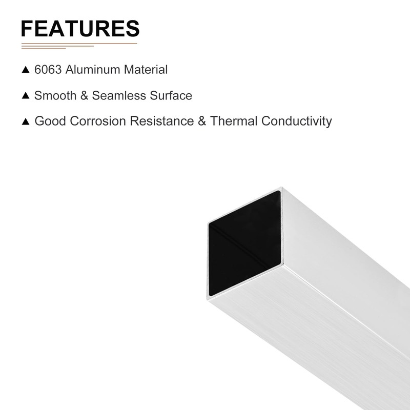 DTGN 20mmx20mmx0.8mmx200mm (WxWxL) Square Pipe - Pack of 2 -