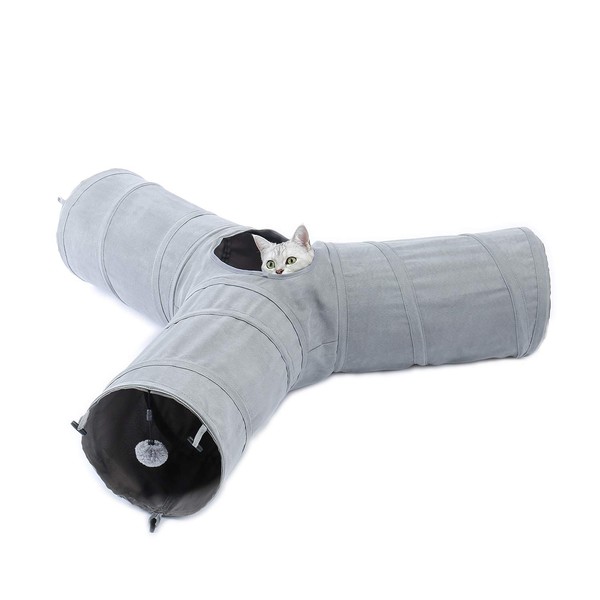 PAWZ Road Ohana schön Faltbar Katzentunnel Katzenspielzeug mit Ball Rascheltunnel