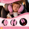 Reposacabezas de Viaje Ajustable para Bebés, Paquete de 2, Rosa