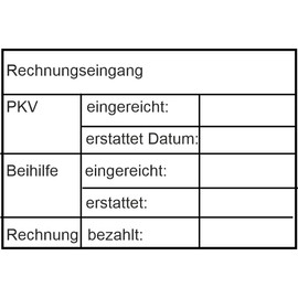 PKV – Beihilfe Billing from Kaufhaus2010 – Wooden Stamp with Ink Pad – Custom (67 x 45 mm) in Various Designs, Office, Booking Stamp