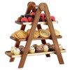 Elama Acacia Wood 3 Tiered Rectangular Ladder Tray Serving Set,