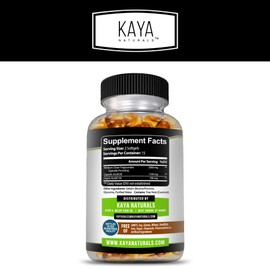 Kaya Naturals MCT Oil 2000mg - Non-GMO, Soy-Free, Gluten-Free - Brain, Digestive & Skin Health - 30 Softgels