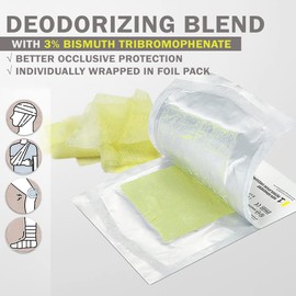 EVERLIT Xeroform Petrolatum Dressing | Sterile, Non-Adherent Occlusive Fine Mesh Gauze Pad | Non-Toxic, Gentle Patch for Burns, Laceration, Surgical Incisions & Skin Grafts (4" x 4" | Pack of 25)