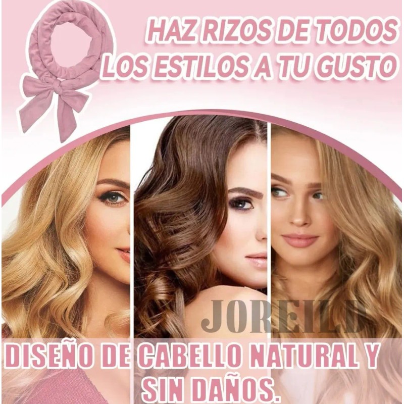 Kit 8pzs Ondas Rizos Sin Calor,rulos Sin Daños Para Cabello
