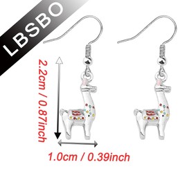 Tiny Llama Earrings Llama Lovers Jewelry Alpaca Earrings Kawaii Alpaca Gift Animal Earrings Llama Jewelry Zinc, Zinc