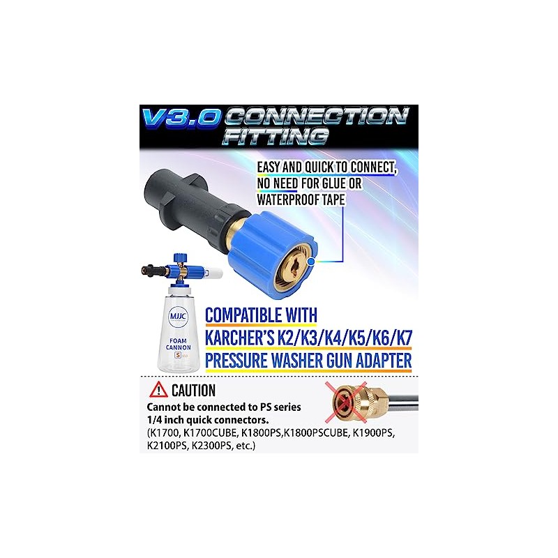 MJJC Foam Cannon Connector (Compatible with S and Pro Since