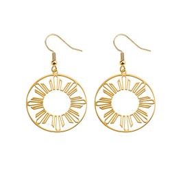 bobauna Collar con bandera de sol filipina y estrella filipina, regalo de joyería para amigos filipinos