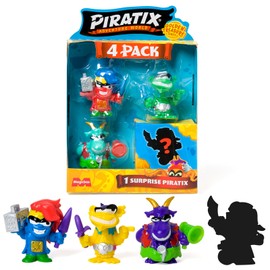PIRATIX Golden Treasure Series – 4 pack. Includes 4 Piratix (1 surprise) and 4 accessories. Pack 2 out of 4