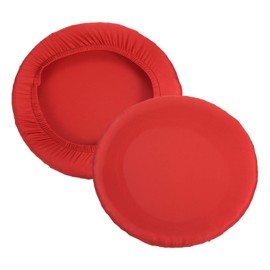 PATIKIL 9.5" Round Bar Stool Cover, 2 Pack Washable Elastic Stool Cushion Cover for Diameter 11"-16" Chair, Red