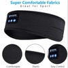 Bluetooth Sports Headband Wireless Sleep Headphones Exercise Music Headband Black