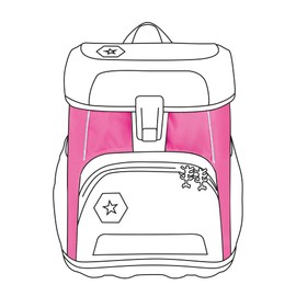 Step by Step Neon Pull-Over for Cloud School Bag, Pink, Reflector Cover with Luminous Effect for More Visibility, Easy to Install