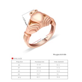 Heart Urn Rings for Ashes for Women Crown Promise Cremation Ring Hold Loved Ones Ashes Keepsake Memorial Jewelry Cremation Jewelry Ashes Locket Holding Love in Hand