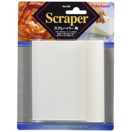 Tiger Crown Spatera Skepper, White, 4.5 x 1.1 x 4.1 inches (115 x 27 x 104 mm), Scraper Angle, Polypropylene, Mix, Combine, Cut, Scoop, 438