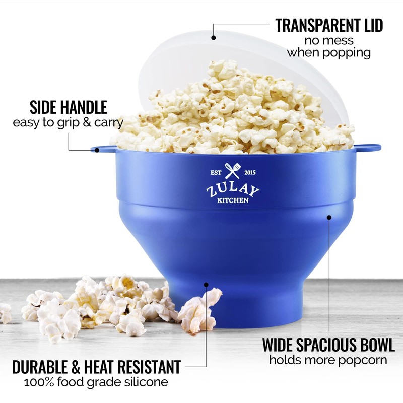 Zulay Kitchen - Cuenco plegable para palomitas de maíz, de