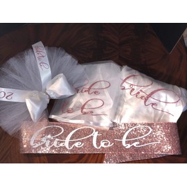 BRIDE TO BE BOOTY VEIL, BRIDE'S BOOTY VEIL - SASH & HAIR VEIL AT ADD'L COST